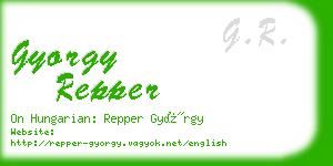 gyorgy repper business card